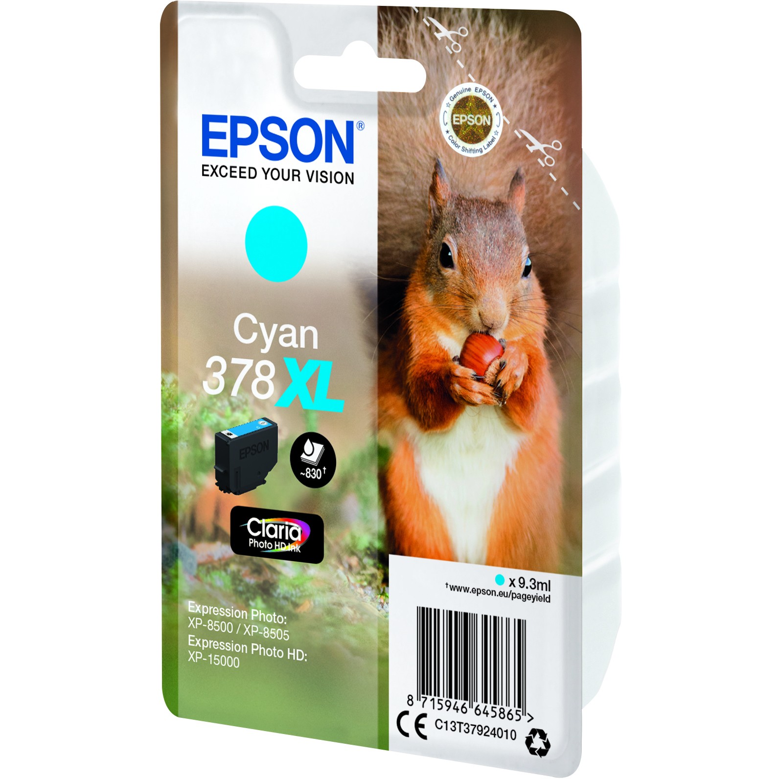 Toner Epson 378XL Ink Cartridge Cyan (C13T37924010) – Up to 830 Pages - Figura 3
