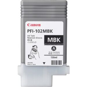 INK Canon PFI-102MBK deri në kapacitet standard sipas ISO/IEC 24711 - Zezë Matt