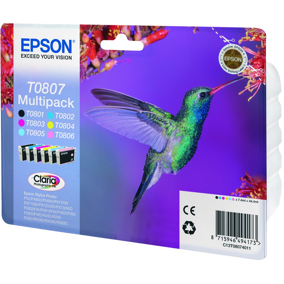 INK Epson T080740 Multipack deri në kapacitet standard sipas ISO/IEC 24711 - 6 ngjyra - Figura 2