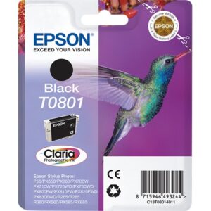INK Epson T0801 / 7.4ml / deri në 330 faqe -  Zezë