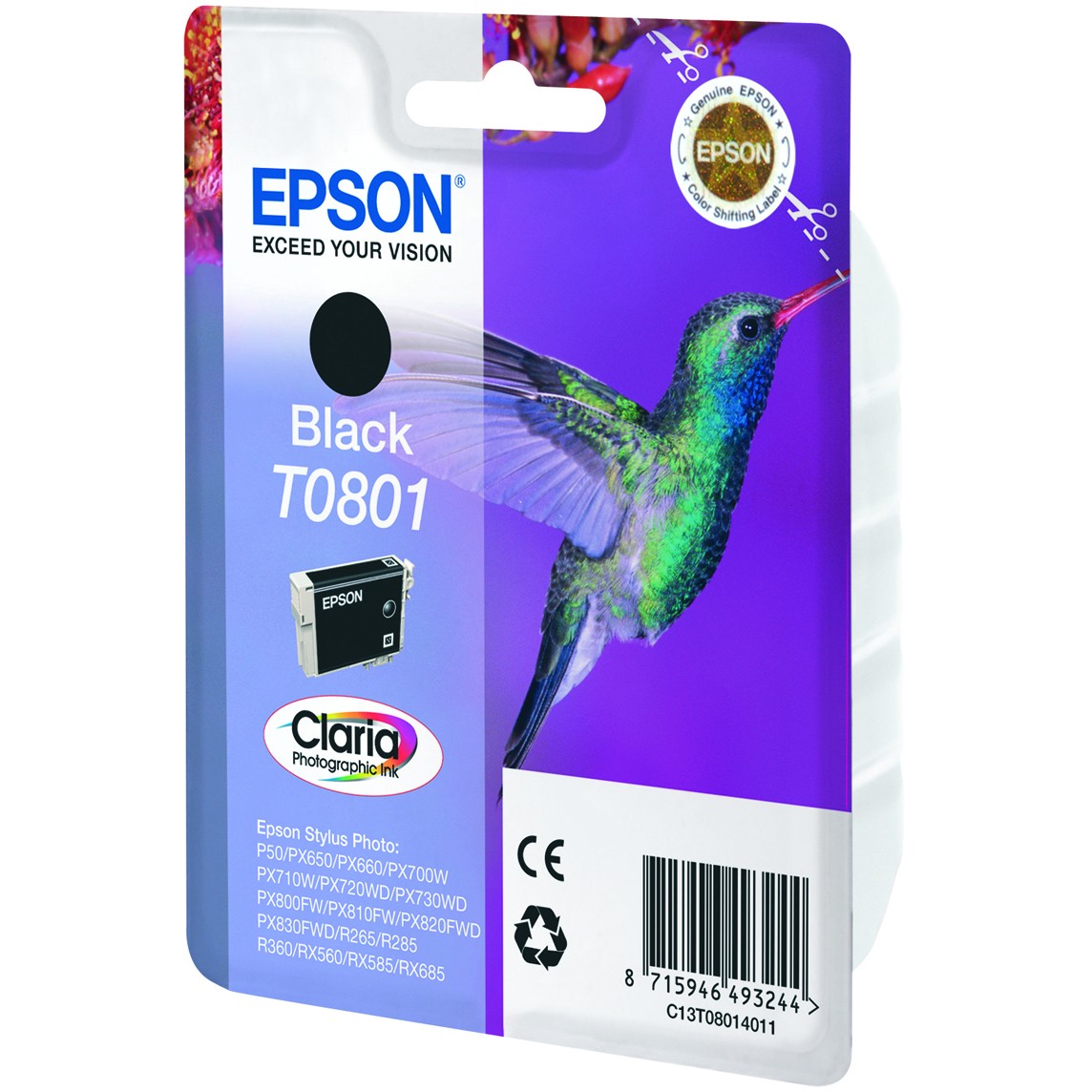 INK Epson T0801 / 7.4ml / deri në 330 faqe - Zezë - Figura 2