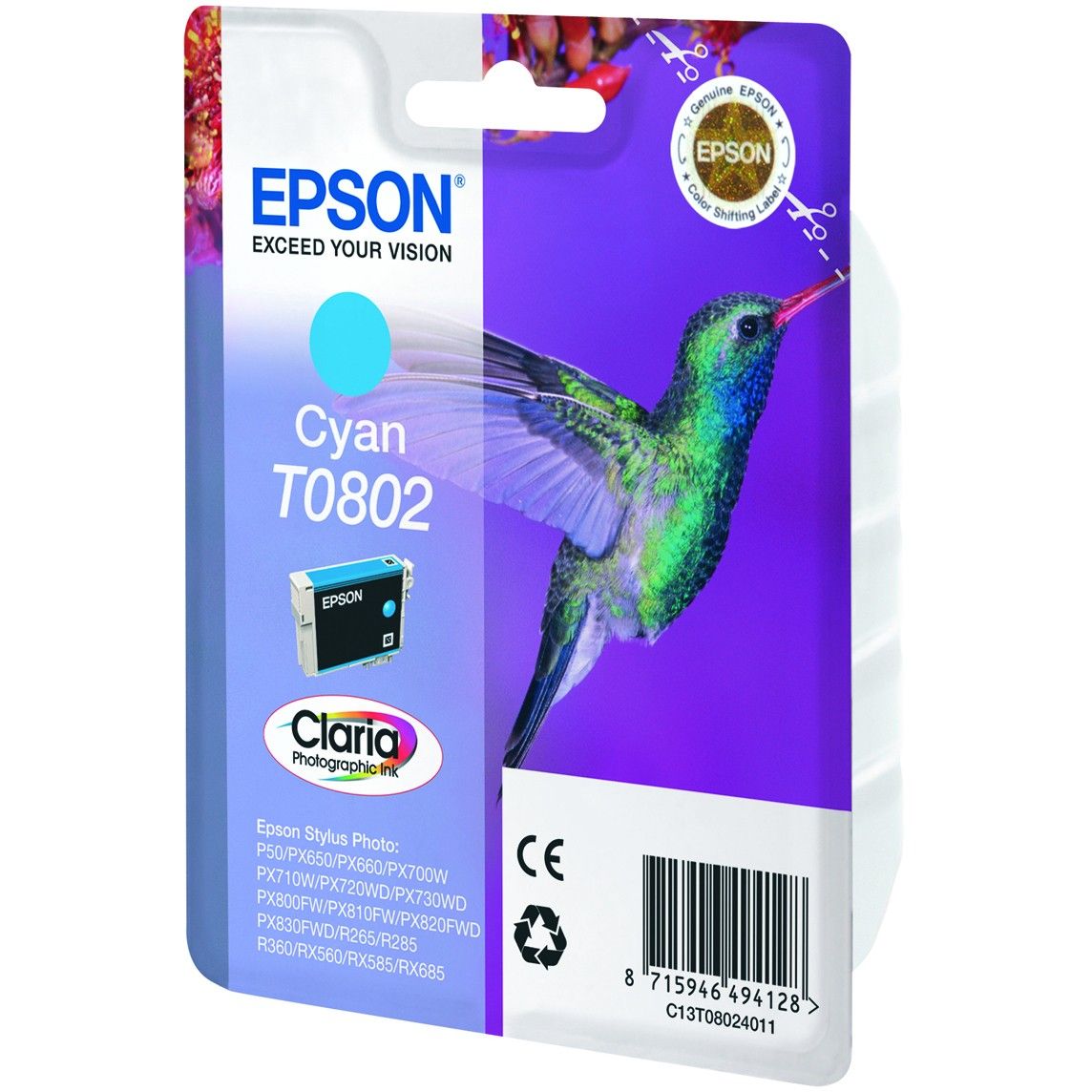 INK Epson T080240 deri në kapacitet standard sipas ISO/IEC 24711 - Blu - Figura 2