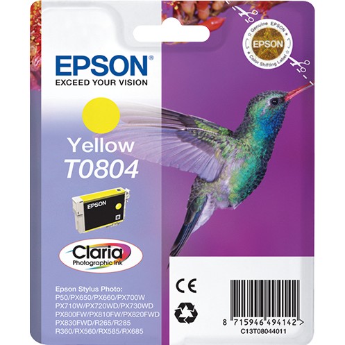 INK Epson T080440 deri në kapacitet standard sipas ISO/IEC 24711 - Verdhë