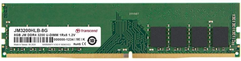 RAM Memorie DDR4 Transcend JetRam 8GB 3200MHz CL22 U-DIMM – JM3200HLB-8G
