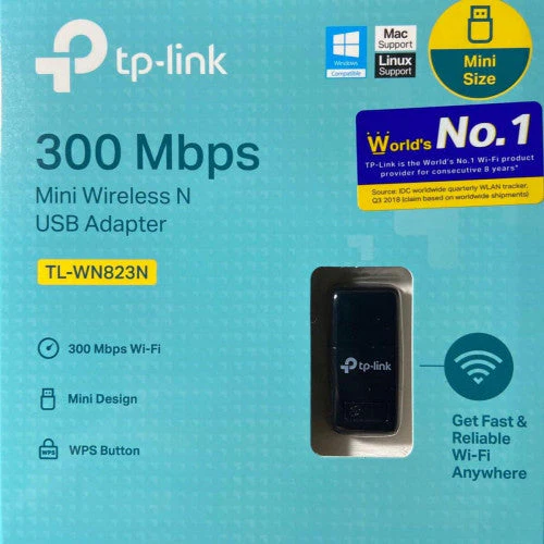 TP-Link TL-WN823N Mini Wireless N USB Adapter 300Mbps Wi-Fi