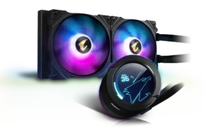 Ftohës për Procesor GIGABYTE AORUS WATERFORCE X 280 All-in-one Liquid Cooler with Circular LCD Display e zezë