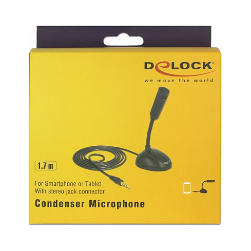 Mikrofon Delock Condenser / Smartphone & Tablet / Gooseneck + 3.5mm 4‑Pin Jack + 3.5mm Jack- Zezë - Figura 5
