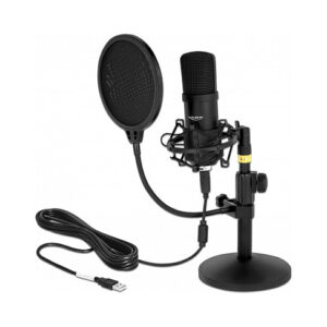 Mikrofon Delock USB Condenser Professional Set for Podcasting & Gaming - Zezë