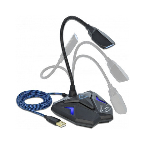 Mikrofon Delock Desktop USB / Gaming Condenser / Gooseneck + Mute Button - Zezë - Figura 3