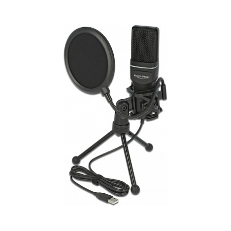 Mikrofon Delock USB Condenser / Professional Microphone Set / Podcasting, Gaming & Vocals - Zezë
