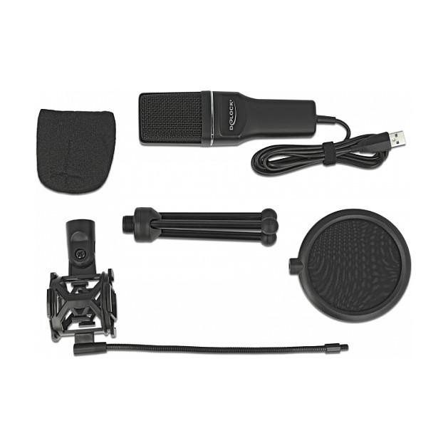 Mikrofon Delock USB Condenser / Professional Microphone Set / Podcasting, Gaming & Vocals - Zezë - Figura 3