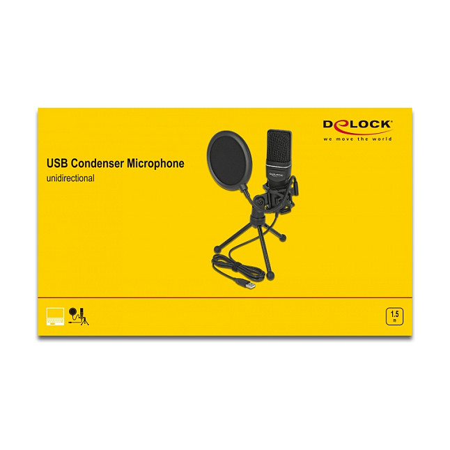 Mikrofon Delock USB Condenser / Professional Microphone Set / Podcasting, Gaming & Vocals - Zezë - Figura 5