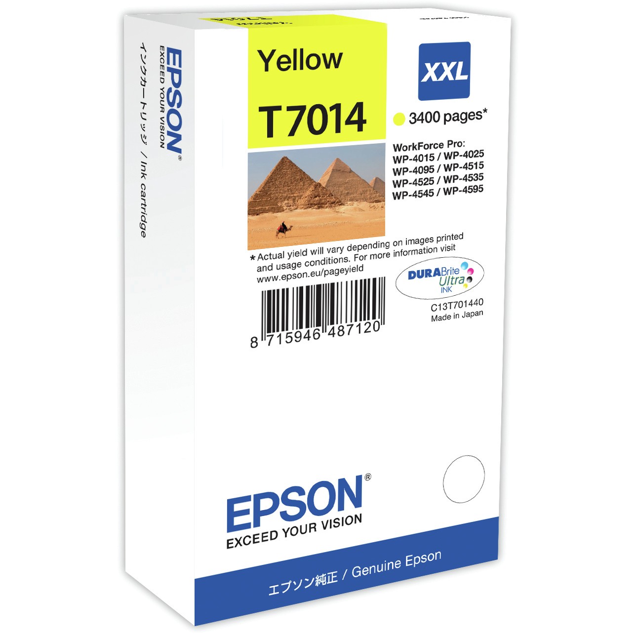 INK Epson C13T70144010 deri në kapacitet standard sipas ISO/IEC 24711 (EHC) - Verdhë