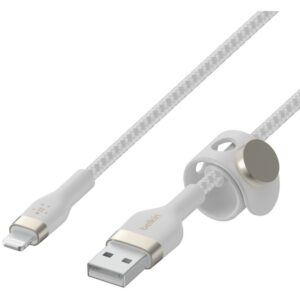 Aksesorë për telefon Belkin PRO Flex Lightning/USB-A Kabel. Apple zert.. 2m. i bardhë