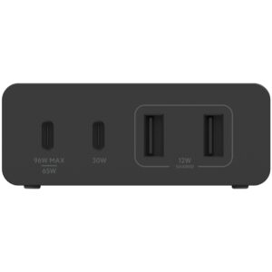 Aksesorë për telefon Belkin 108W 4-Port GaN. 2x USB-C. 2x USB-A. 2m kabllo. blk