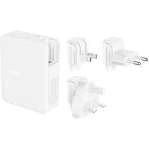 Aksesorë për telefon Belkin 140 Watt 4-Port GaN Ladegerät me UK. EU. US Stekker