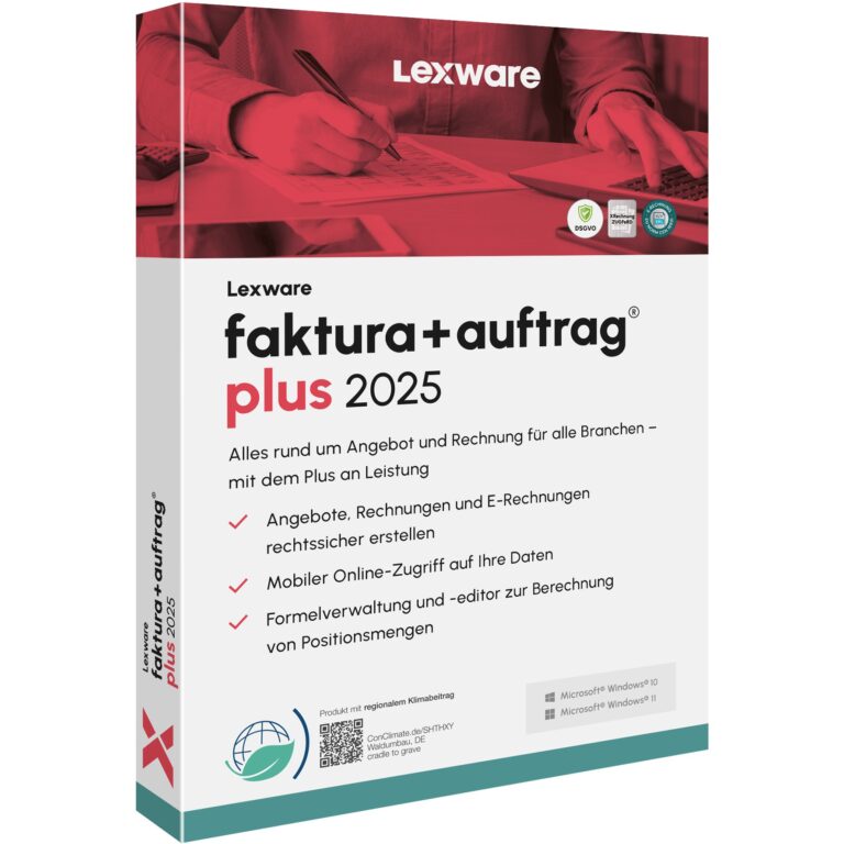 ESD Software Lexware Faktura+Auftrag Plus 2025 - 1 Device. 1 Year - ESD-DownloadESD