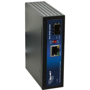 Aksesorë për Rrjet ALLNET NET Z Medienkonverter Industrial PoE (15.4W/30W/60W) auf 1000BASE-SX/-LX Single-/ Multimode SFP Mini-GBIC Anschluss / DIN / ALL-MCI2011P-60W
