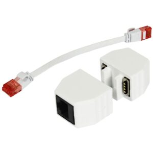 Aksesorë për Rrjet ALLNET TP Kupplung CAT6A Buchse 1:1 8-pol. RJ45 magnetische Sicherungskupplung Abwurfbuchse PoE i aftë deri në 10GBit