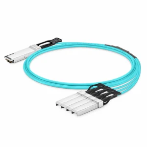 Kabllo për SSD/HDD Broadcom LSI 40GbE QSFP+ to 4× 10GbE SFP+ Breakout AOC – 3m by Avago