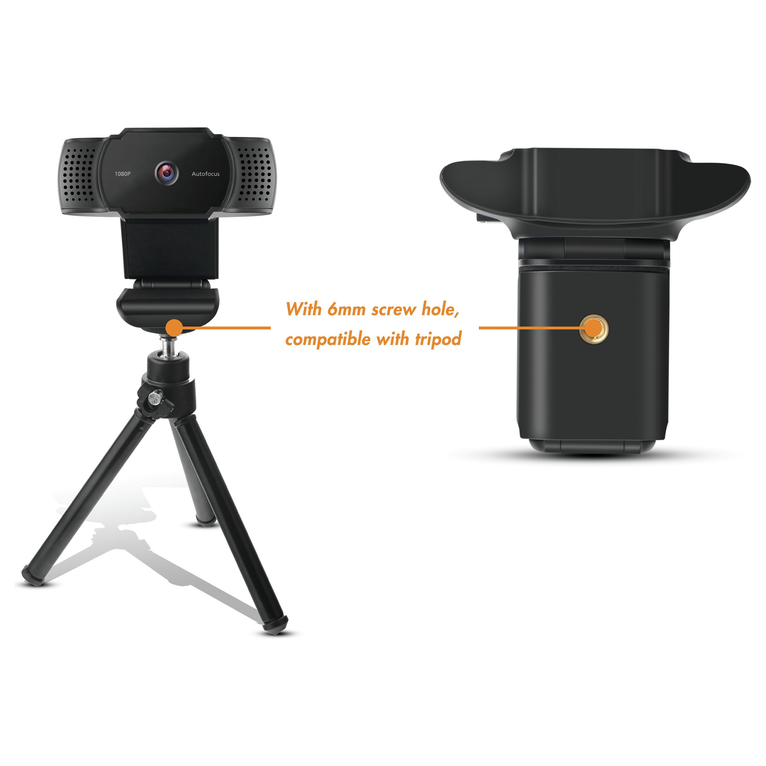 Webcam Conceptronic AMDIS06B / USB-A 2.0 / Full HD / 30fps / 72° / Built-in Microphone - Zezë - Figura 3