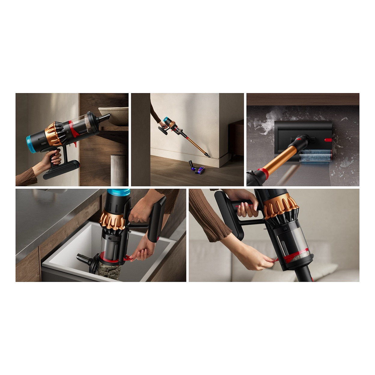 Fshesë me vakum Dyson V16 Piston Animal Submarine Steel Vacuum Cleaner 900W - Matte Black/Copper - Figura 5