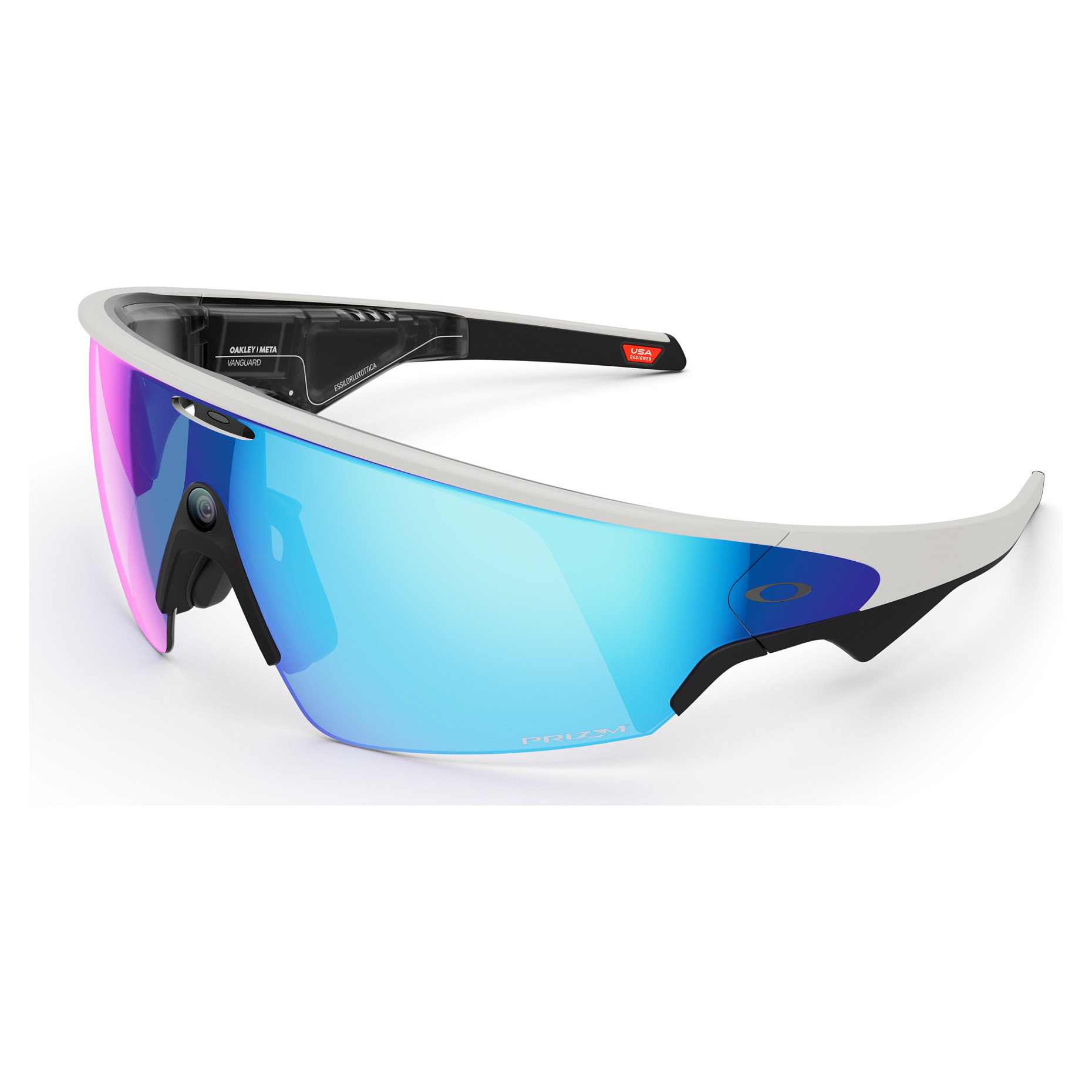 Syze Virtuale META Oakley Vanguard / Meta AI / Prizm Sapphire AI Glass - Bardhë/Blu