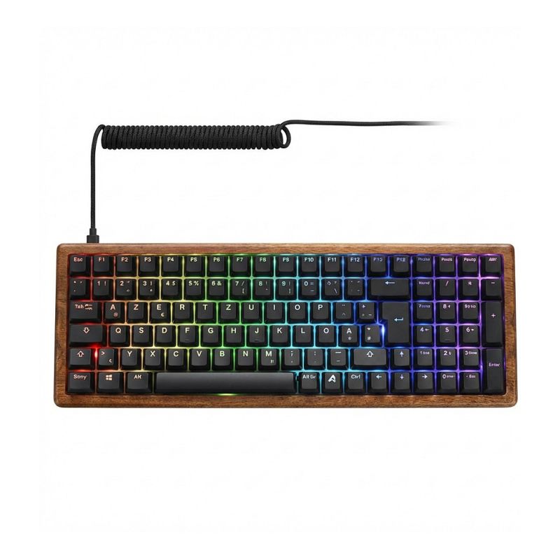 Tastierë Gaming Sharkoon SKILLER SGK50 S4 Gen2 Wood PBT Gateron G Pro 3.0 Yellow switches / Wired / French Language