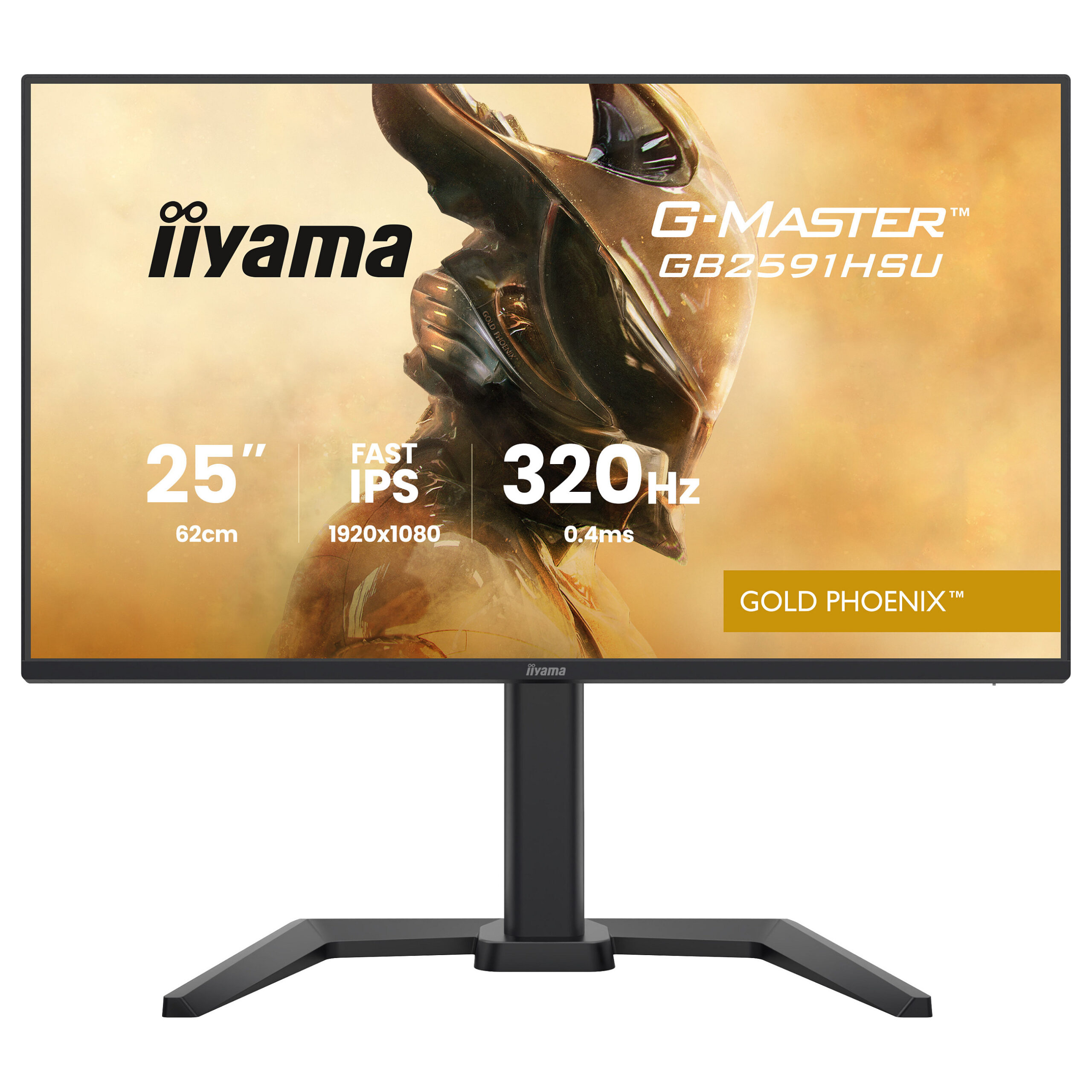 Monitor Gaming iiyama G-MASTER Gold Phoenix™ GB2591HSU-B1 / 24.5" / Full HD Fast IPS LED / 320Hz / 0.4ms / USB+HDMI+DP - Zezë - Figura 2