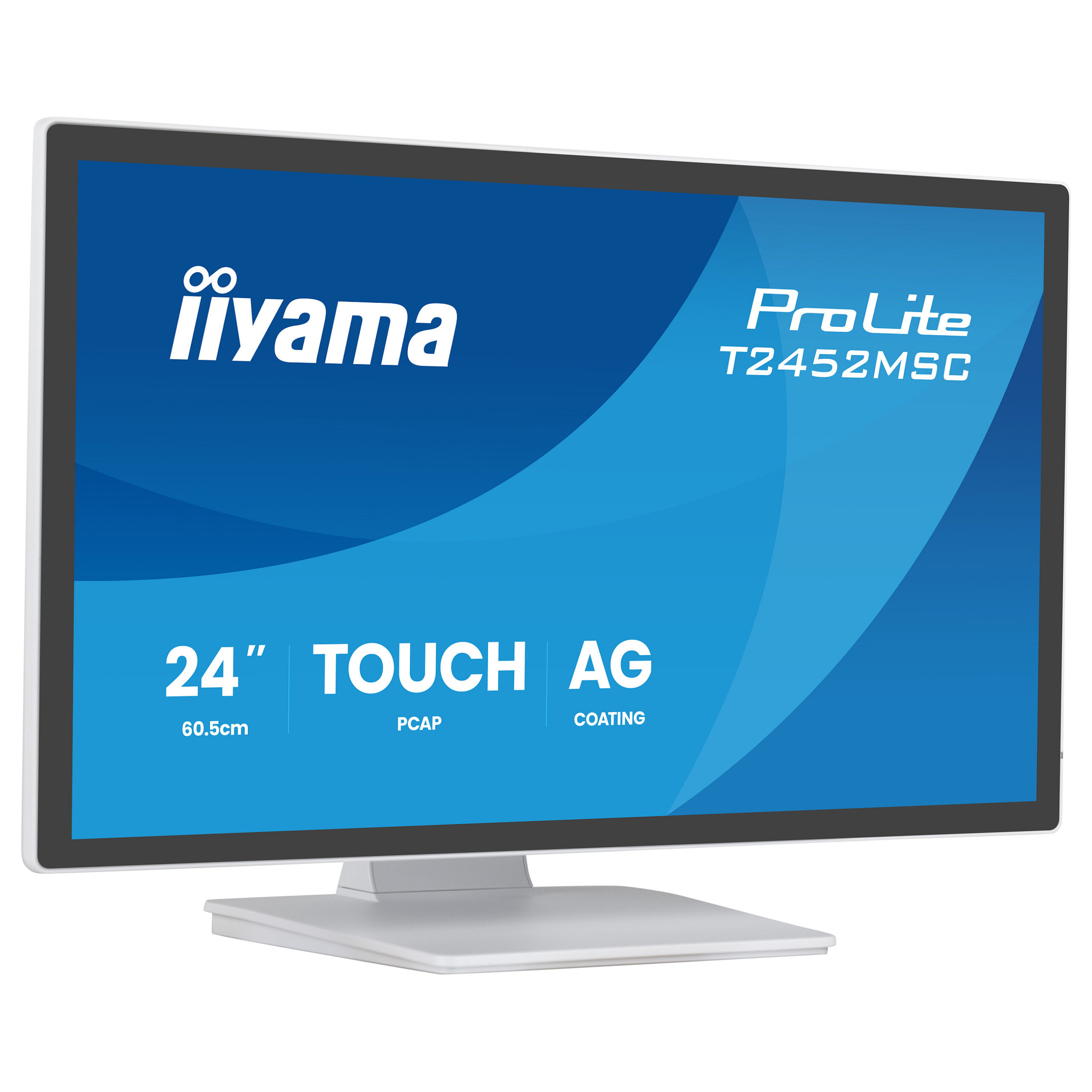 Monitor iiyama ProLite T2452MSC-W1AG / 24" / Full HD IPS LED Multi touch / 100Hz / 5ms / HDMI - Bardhë - Figura 2