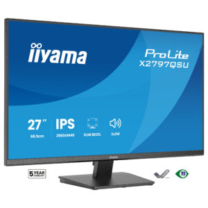Monitor iiyama ProLite X2797QSU-B1 / 27' / Quad HD IPS LED / 75Hz / 1ms / HDMI+DP - Zezë