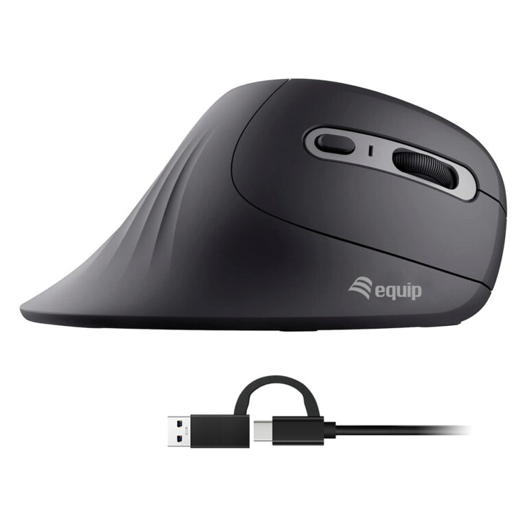 Maus me kabllo Equip Ergonomic USB-A/-C / Right-Handed / 1.80m - Zezë
