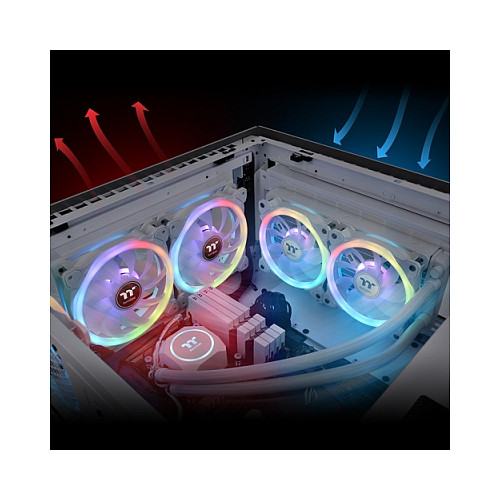 Ftohës për Kasë 140mm Thermaltake SWAFAN 14 RGB / TT Premium Edition / 3 Pack - Bardhë - Figura 4
