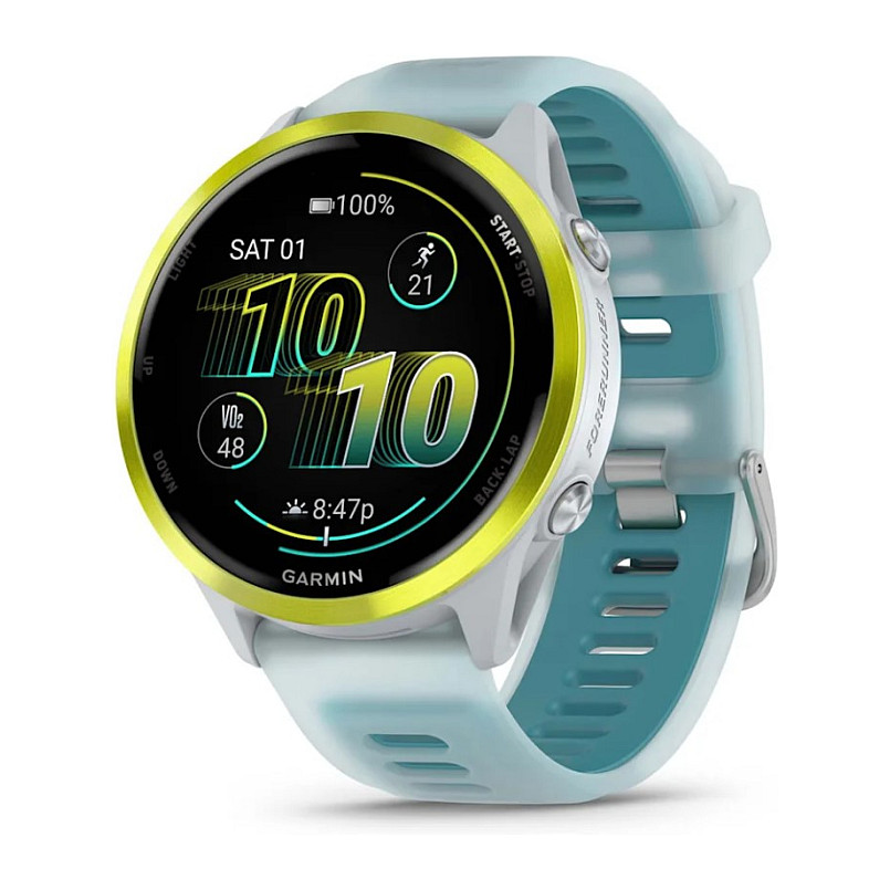 Orë e mençur sportive Garmin Forerunner 570 me kornizë alumini 47mm / 1.4" -Bardhë/Verdhë/Blu