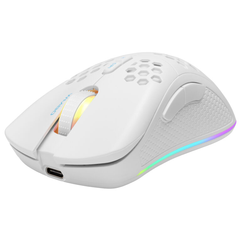 Maus Gaming Deltaco / USB / RGB – Bardhë