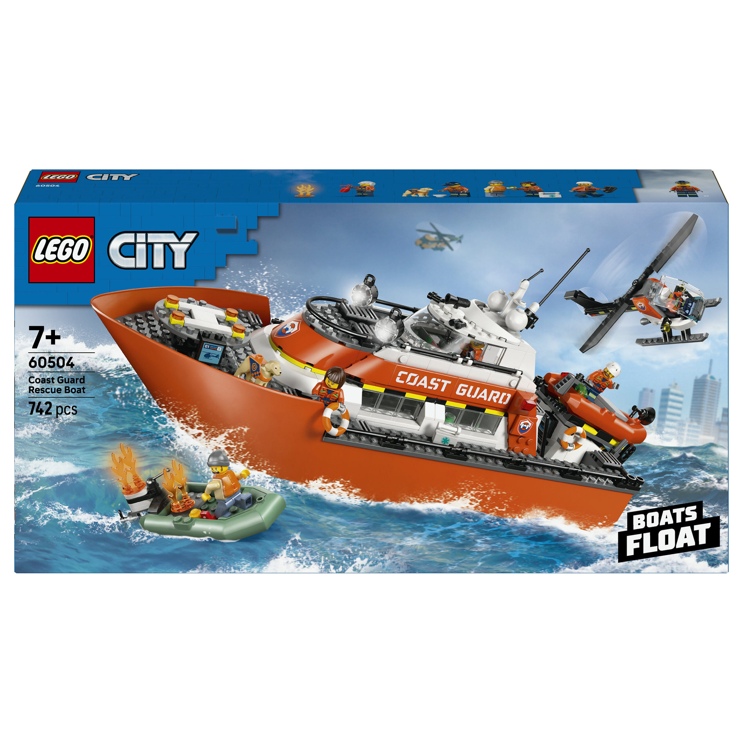 LEGO City Coast Guard Rescue Boat and Helicopter 60504