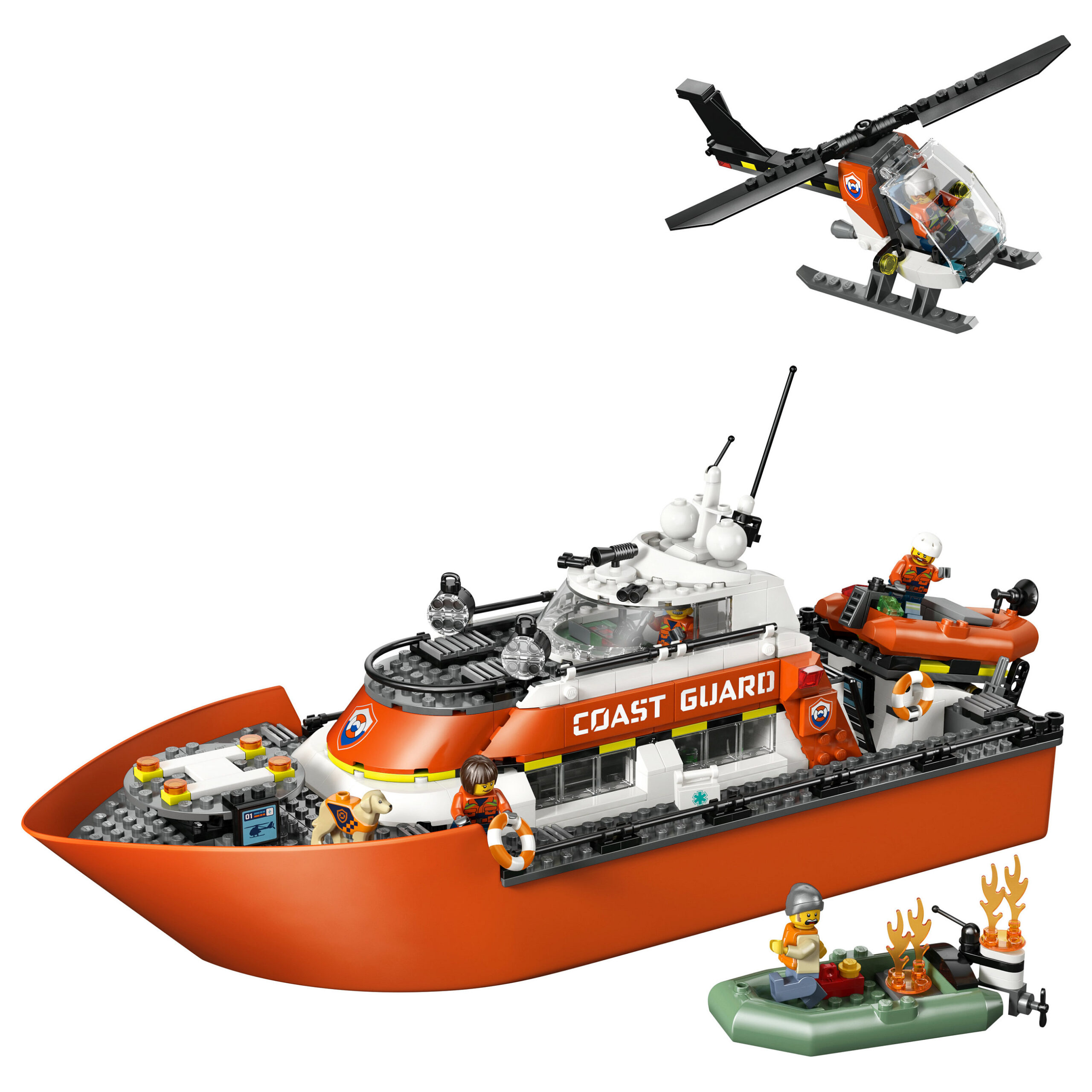 LEGO City Coast Guard Rescue Boat and Helicopter 60504 - Figura 2