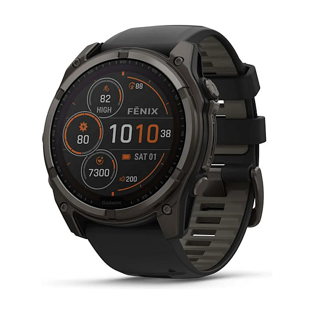 Orë e mençur Garmin Fenix 8 / 51 mm / Solar - Graphite/Titanium Carbon Grey / Silicone Strap