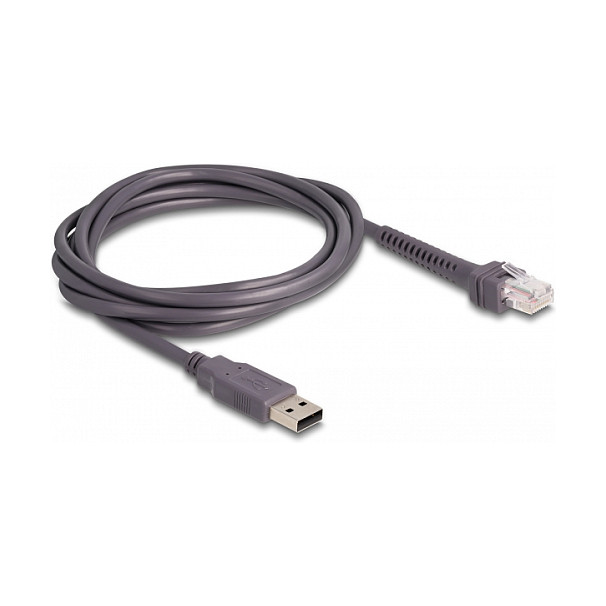 Skaner i barkodeve 1D Delock 90584 USB me kabllo lidhëse dhe mbajtëse 4