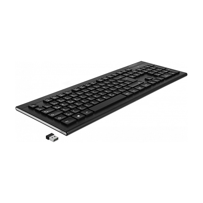 Tastierë pa kabllo Delock /  2.4 GHz / Water‑Drop Design / QWERTZ / German Language - Zezë