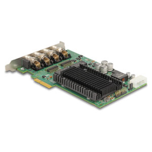 DeLOCK PCI Express x4 Gigabit 4-Port M12 PoE+ Network Card Intel i350 Industrial Ethernet Adapter 5