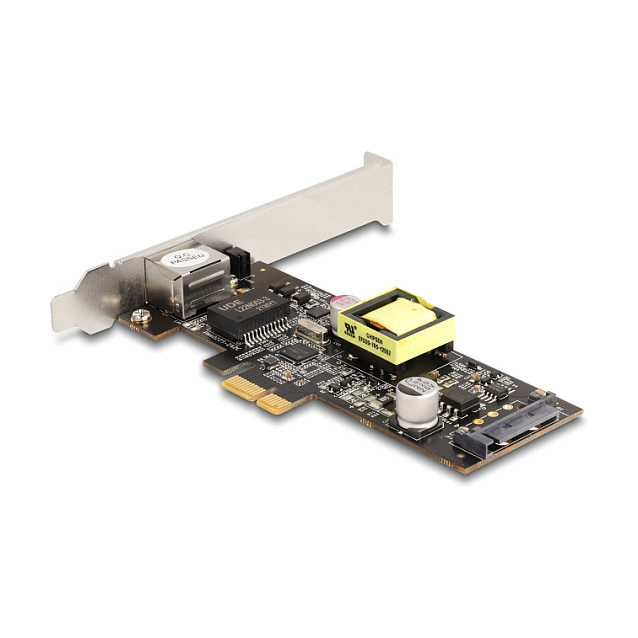 Karta të rrjetit DeLOCK PCI Express x1 / 2.5 Gigabit LAN / 1× RJ45 PoE+ / Intel i225