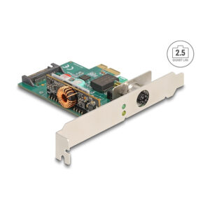 DeLOCK PCI Express x1 2.5 Gigabit LAN Card M12 PoE+ Industrial Network Adapter RTL 7