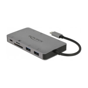 Docking Station Delock USB-C 4K to HDMI / VGA / USB 3.1 / SD / LAN / PD 3.0