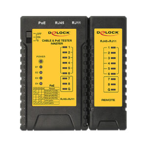 DeLOCK RJ45 RJ12 PoE Cable Tester Network LAN Cable Tester Ethernet Diagnostic Tool 4