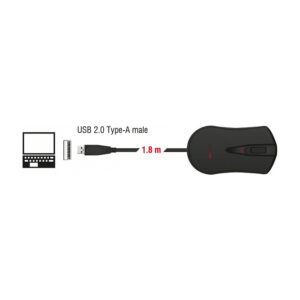 Maus Gaming me kabllo Delock Optike 4 Butona USB – Zezë 7