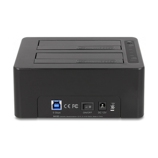 HDD Docking USB për 2 x SATA HDD/SSD me Funksion Klonimi, Lexues Kartash dhe Port USB Shtesë - Figura 3