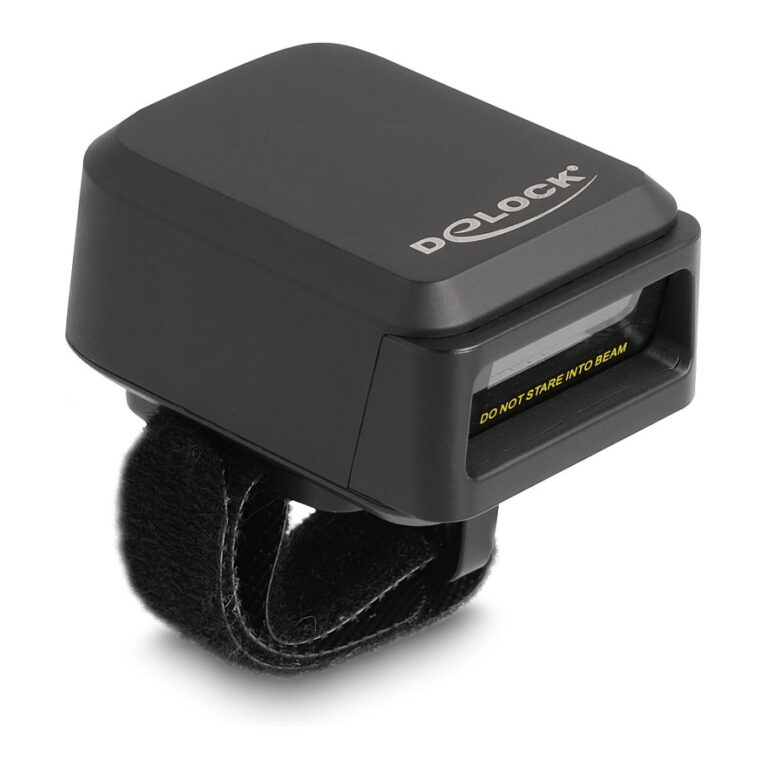 Skaner Delock unazor i barkodeve 1D/2D me 2.4GHz ose Bluetooth dhe funksion karikimi wireless