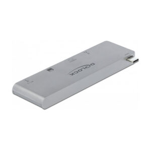 Docking Station për MacBook DeLOCK / 1xUSB‑C / 1xUSB-A / 1xHDMI / Card Reader - Gri