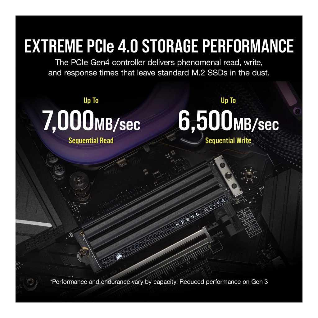 SSD të Brendshme CORSAIR MP600 ELITE / 1TB / M.2 2280 / PCIe Gen4 x4 / NVMe / 3D TLC NAND - Figura 5